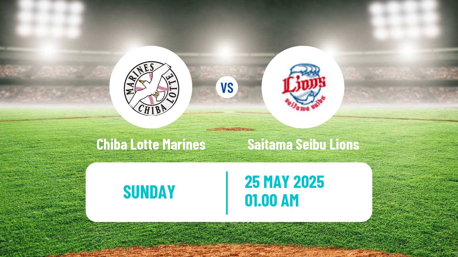 Baseball NPB Chiba Lotte Marines - Saitama Seibu Lions