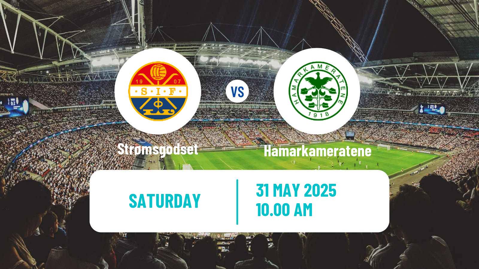 Soccer Norwegian Eliteserien Strømsgodset - Hamarkameratene