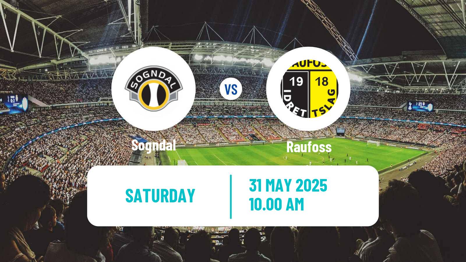 Soccer Norwegian Adeccoligaen Sogndal - Raufoss