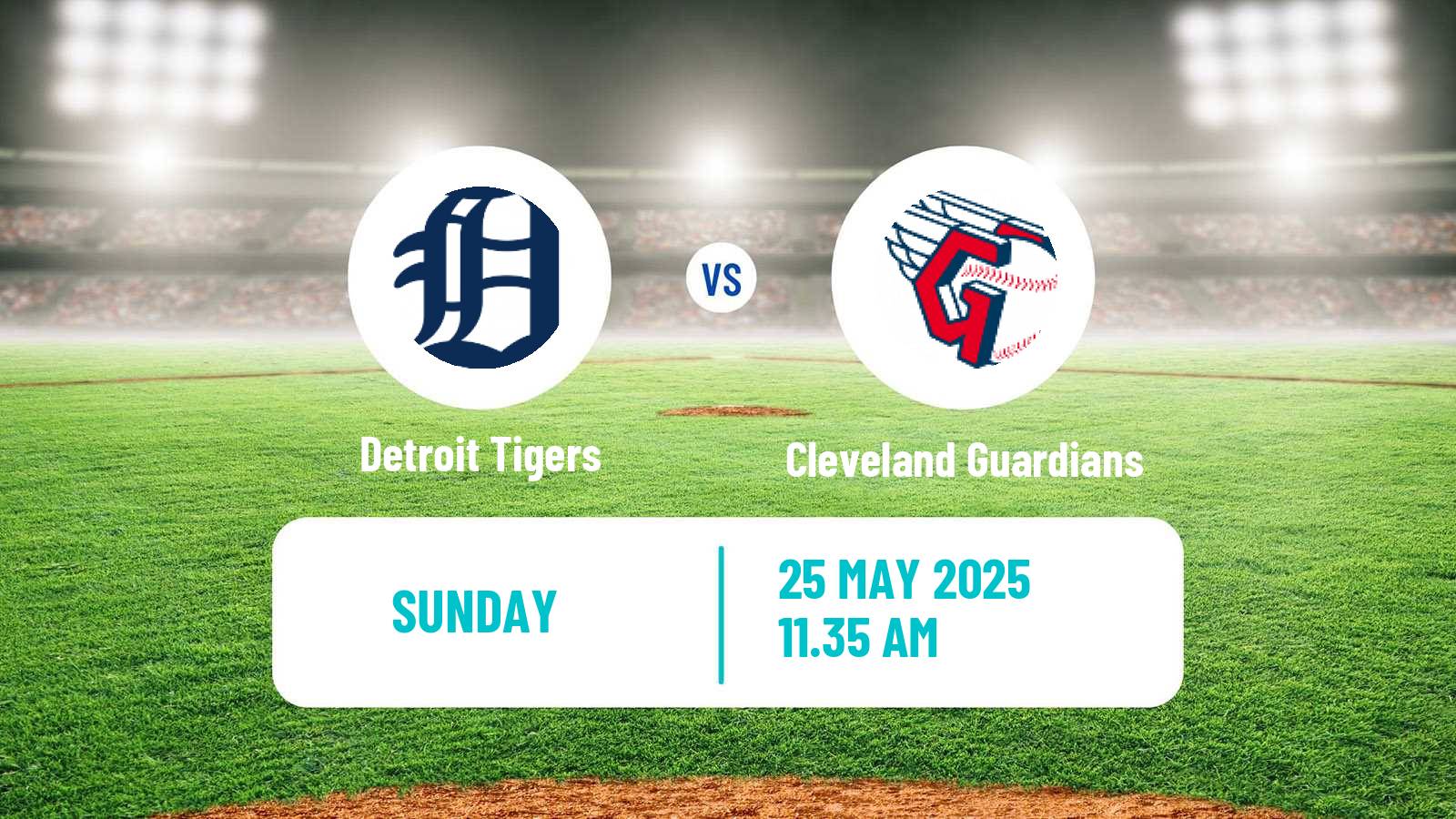 Baseball MLB Detroit Tigers - Cleveland Guardians
