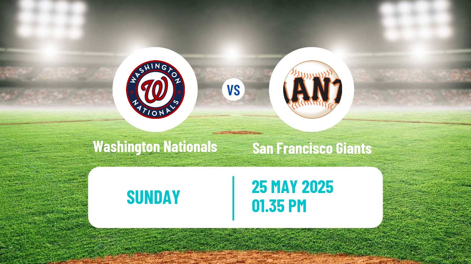 Baseball MLB Washington Nationals - San Francisco Giants