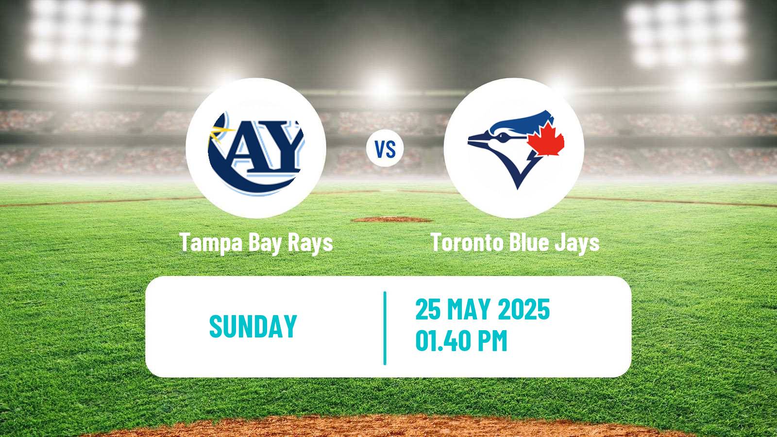 Baseball MLB Tampa Bay Rays - Toronto Blue Jays