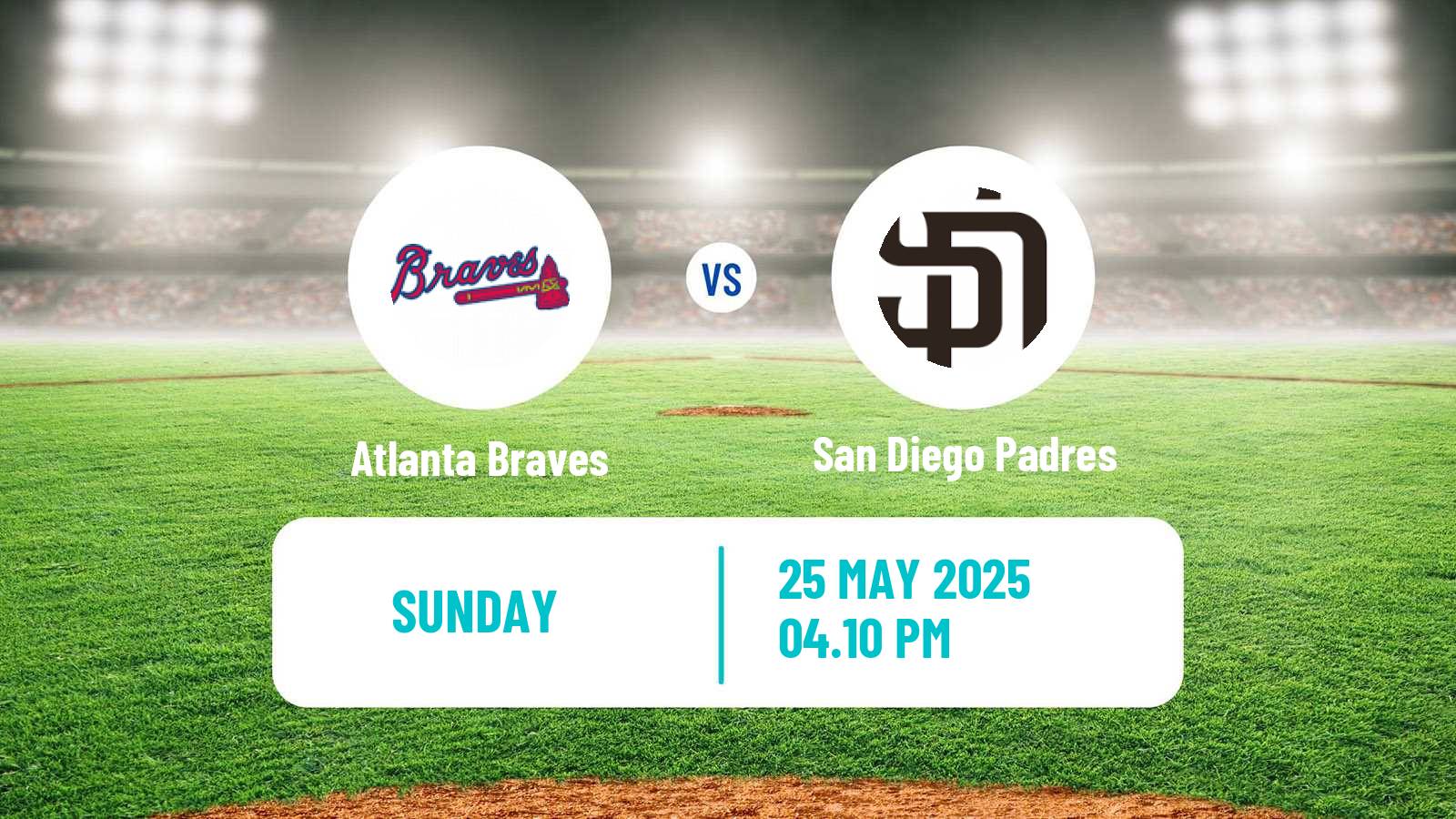 Baseball MLB Atlanta Braves - San Diego Padres