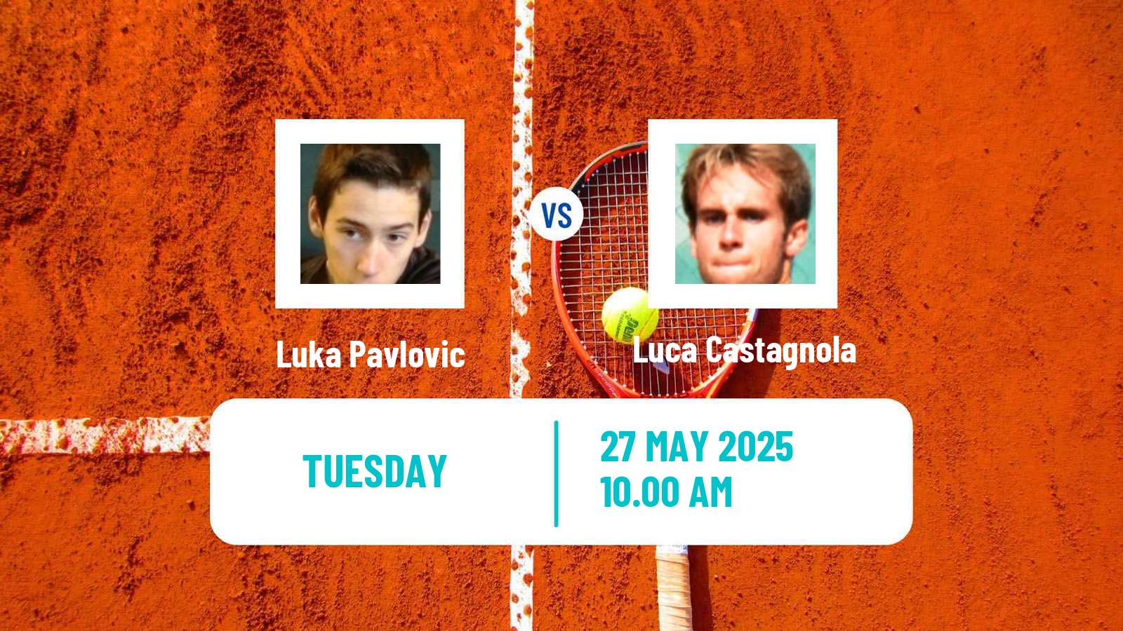 Tennis Vicenza Challenger Men Luka Pavlovic - Luca Castagnola