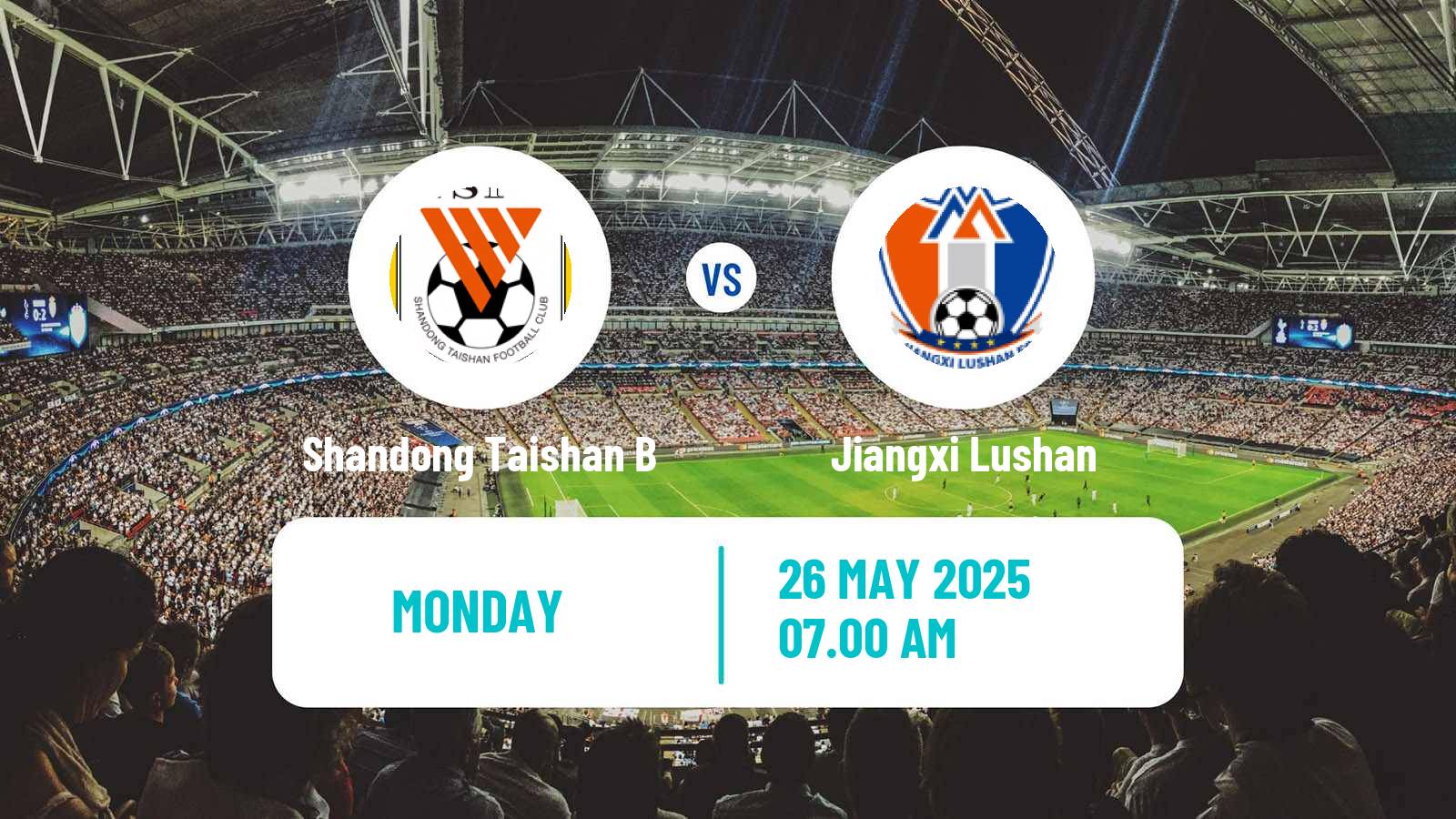 Soccer Chinese Yi League Shandong Taishan B - Jiangxi Lushan