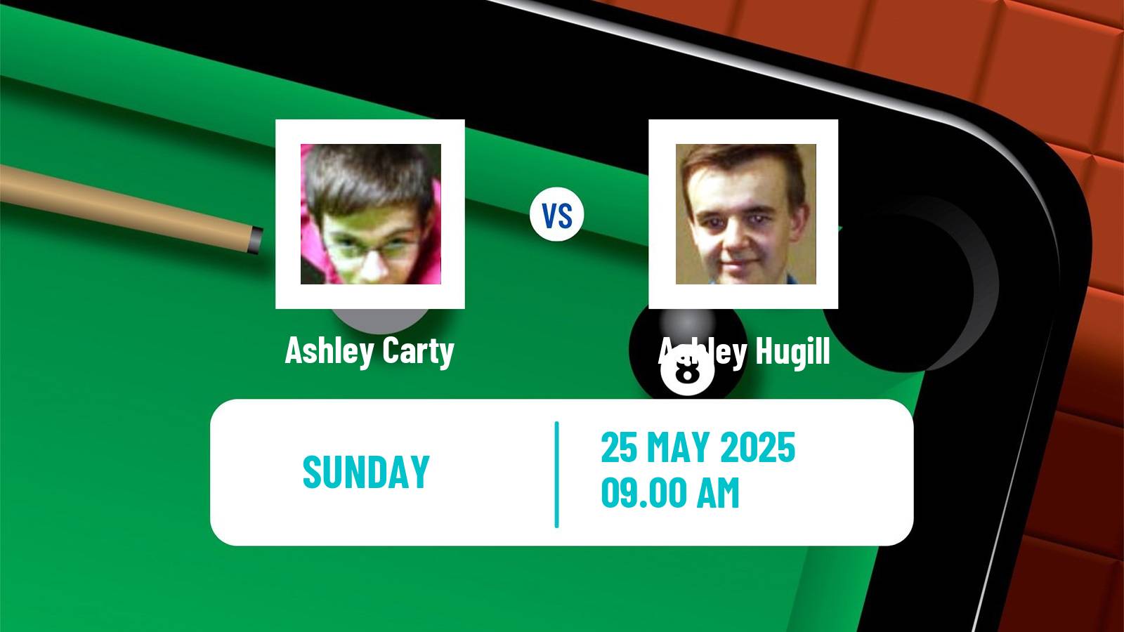 Snooker Qualifying School 1 Ashley Carty - Ashley Hugill