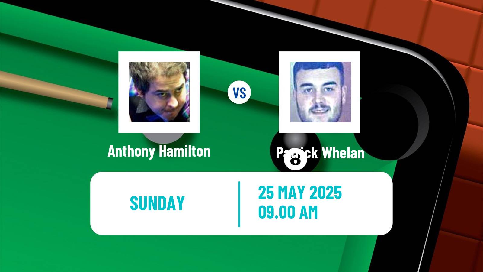 Snooker Qualifying School 1 Anthony Hamilton - Patrick Whelan