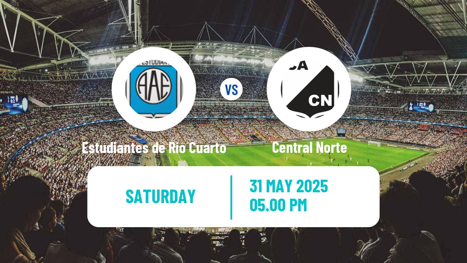 Soccer Argentinian Primera Nacional Estudiantes de Río Cuarto - Central Norte