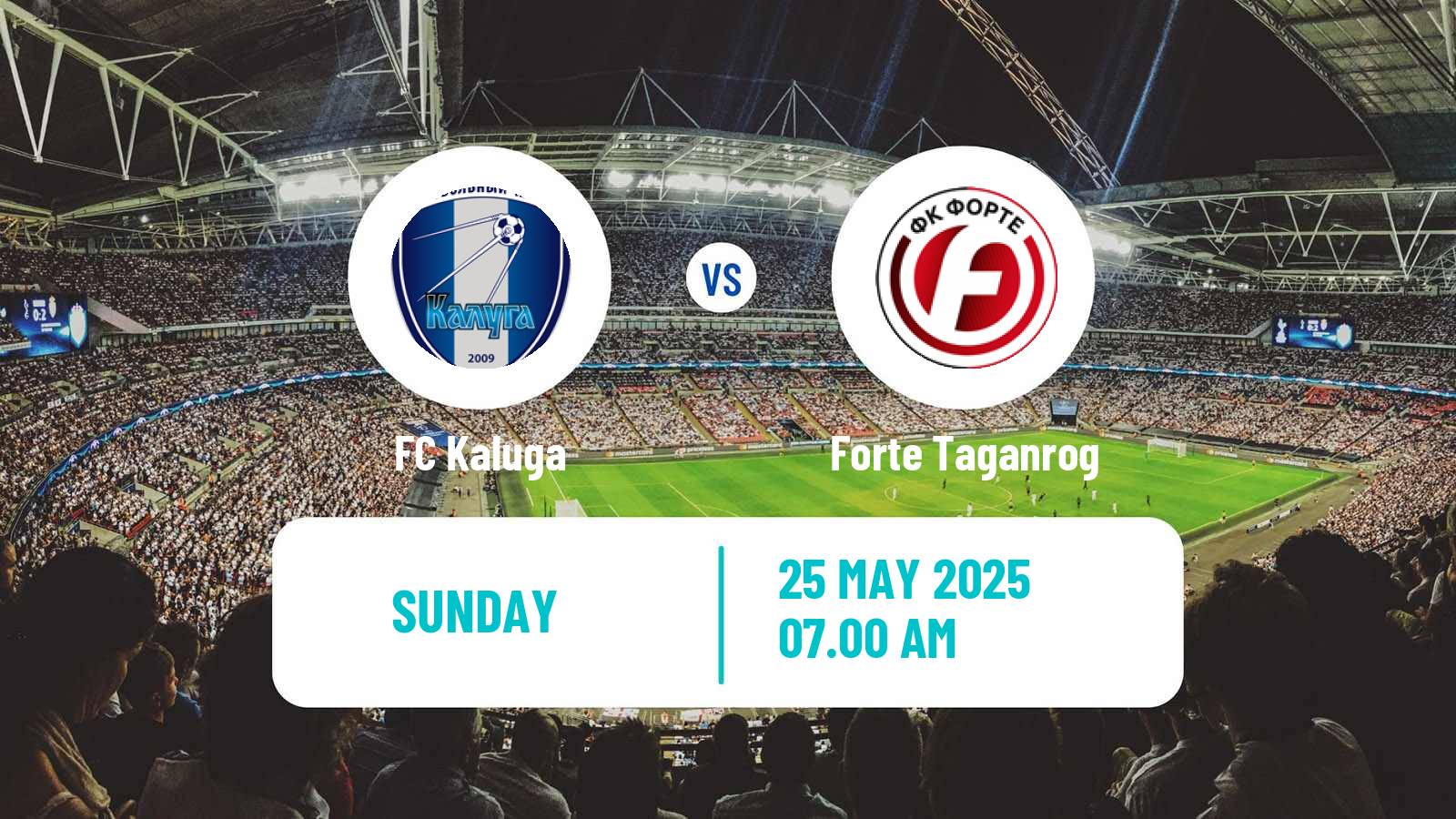 Soccer Russian FNL 2 Division A Silver Kaluga - Forte Taganrog