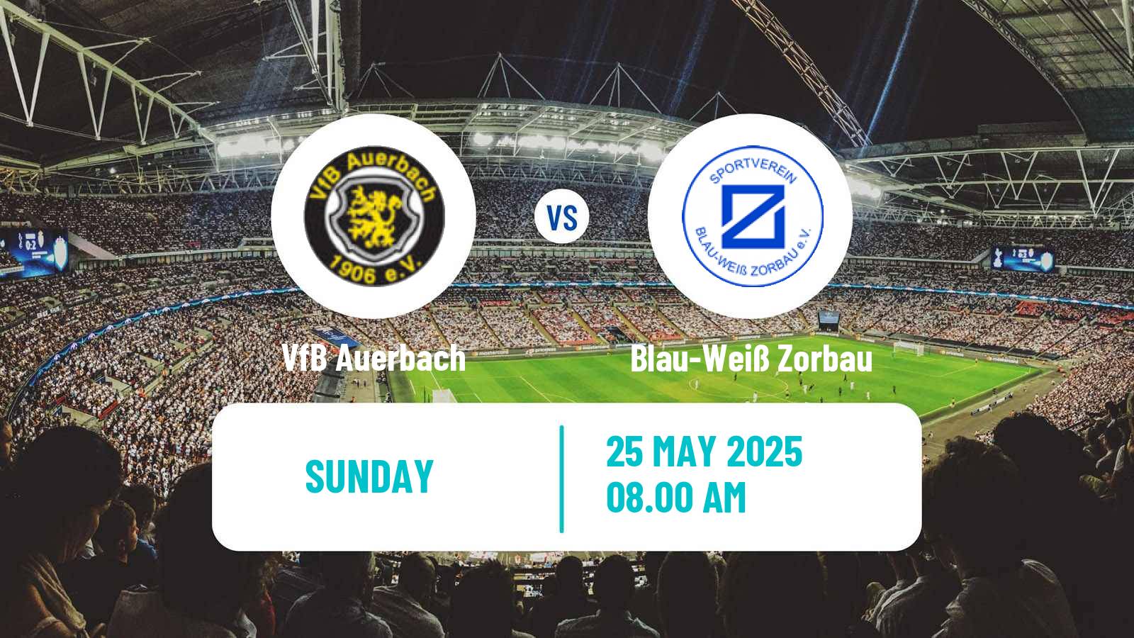 Soccer German Oberliga NOFV- Süd Auerbach - Blau-Weiß Zorbau