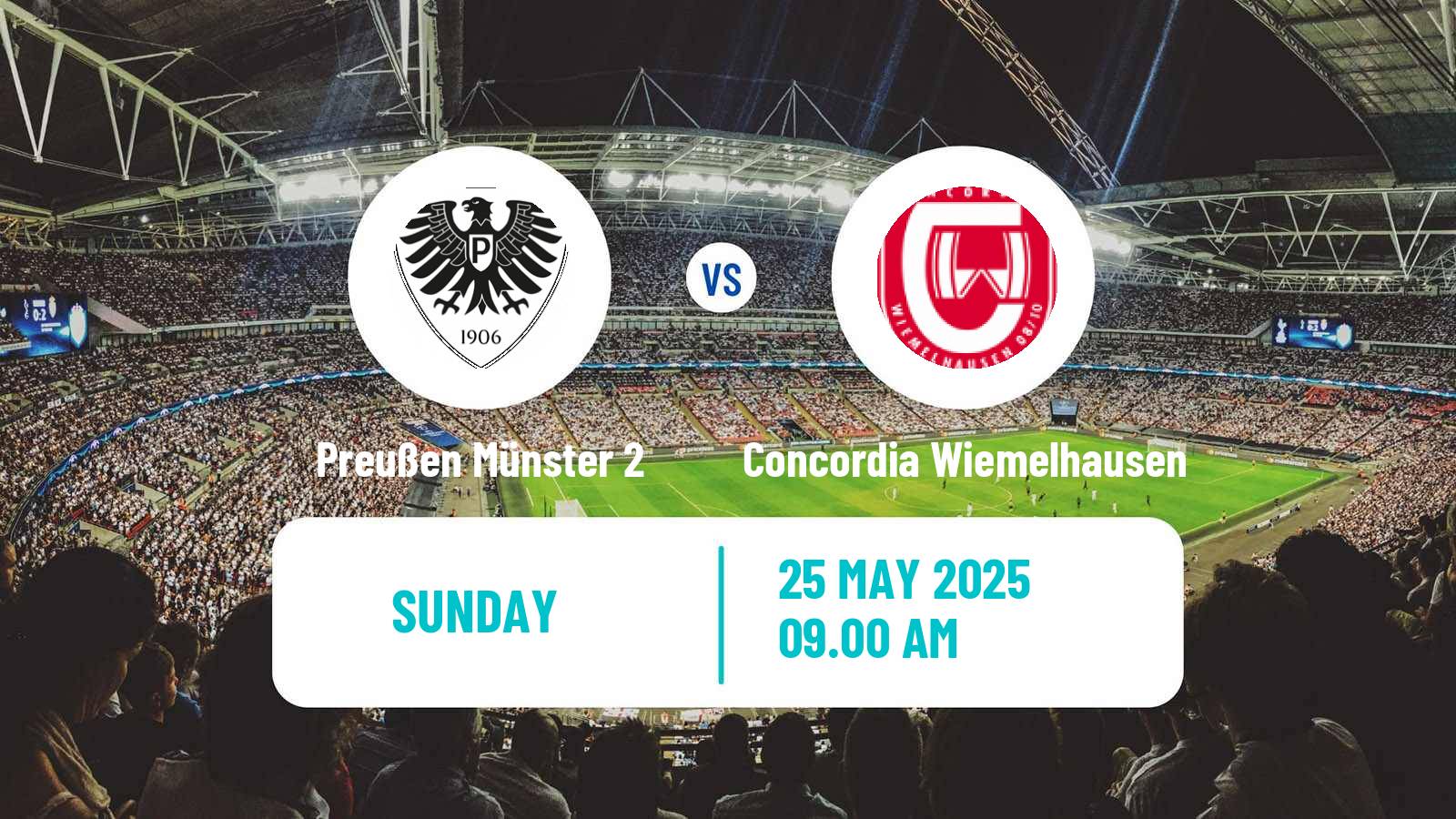 Soccer German Oberliga Westfalen Preußen Münster 2 - Concordia Wiemelhausen