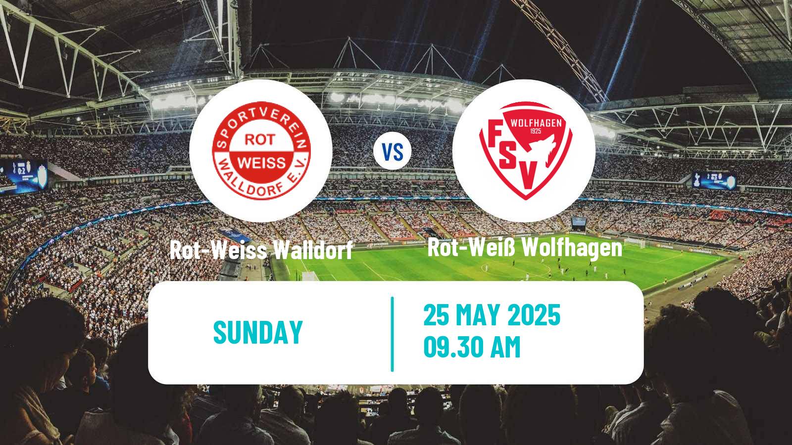 Soccer German Oberliga Hessen Rot-Weiss Walldorf - Rot-Weiß Wolfhagen