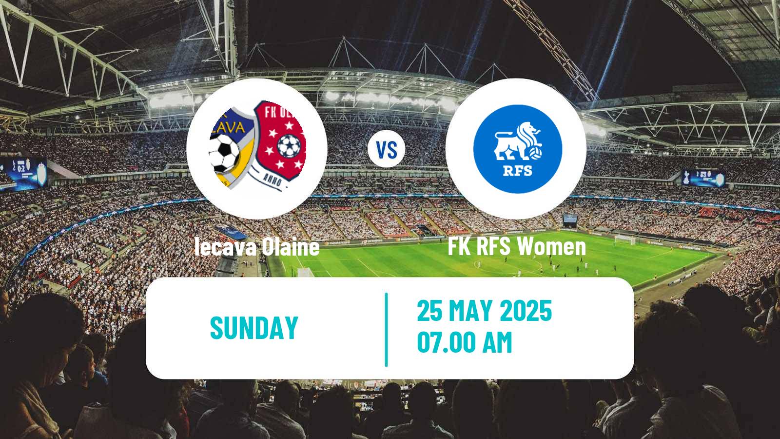 Soccer Latvian 1 Liga Women Iecava Olaine - RFS