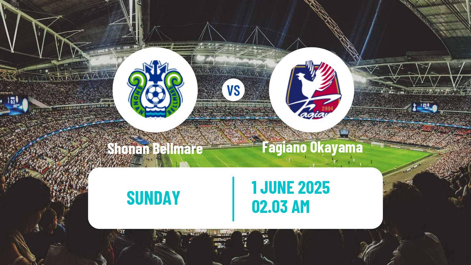 Soccer Japan J1 League Shonan Bellmare - Fagiano Okayama