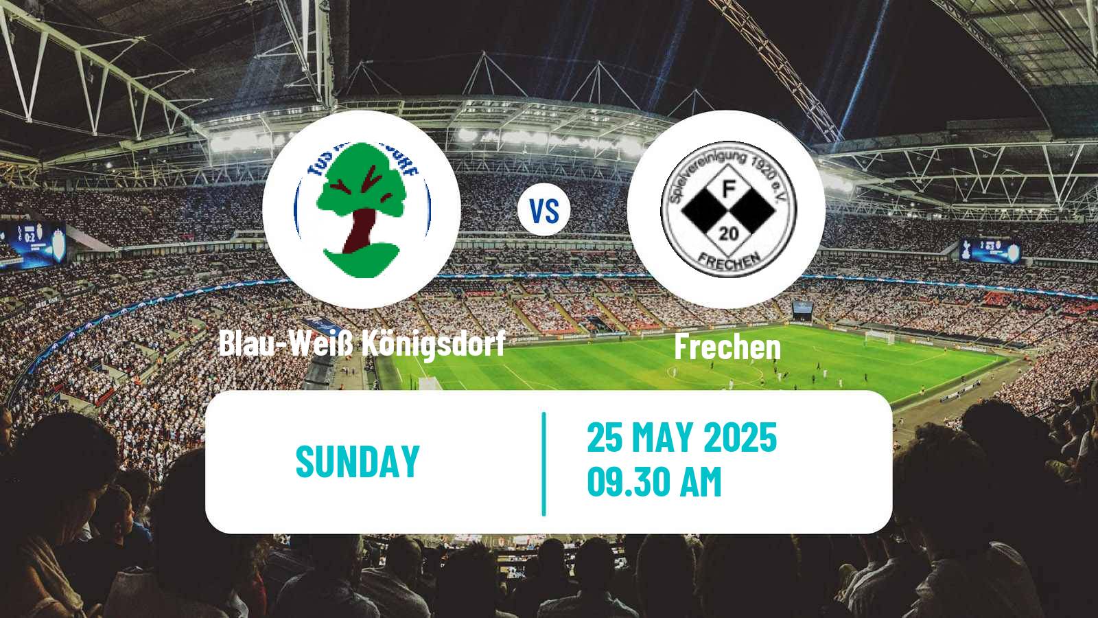 Soccer German Oberliga Mittelrhein Blau-Weiß Königsdorf - Frechen