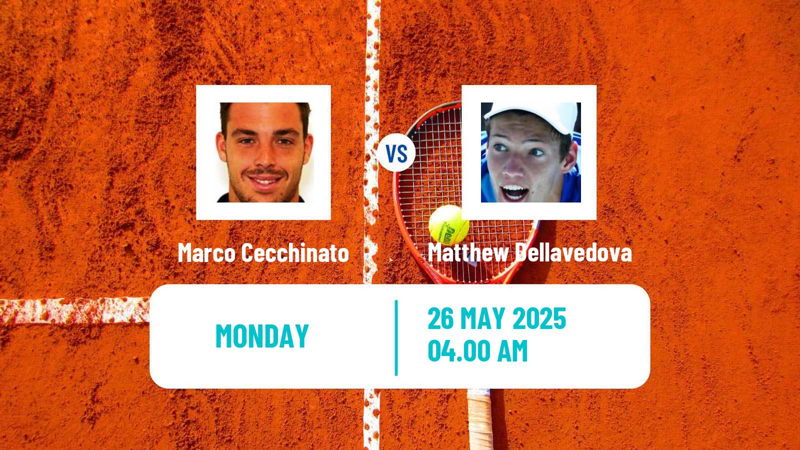 Tennis Vicenza Challenger Men Marco Cecchinato - Matthew Dellavedova