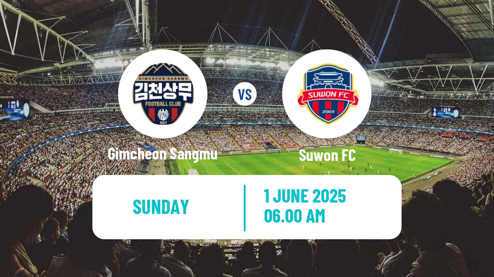 Soccer South Korean K-League 1 Gimcheon Sangmu - Suwon