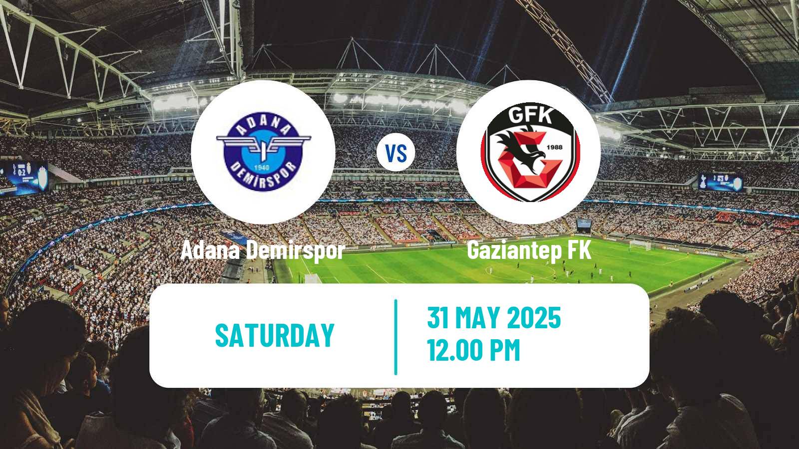 Soccer Turkish Super League Adana Demirspor - Gaziantep