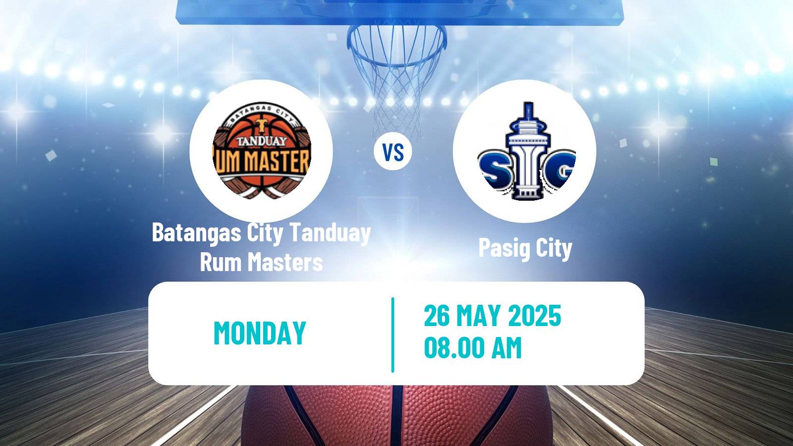 Basketball Philippines MBPL  Batangas City Tanduay Rum Masters - Pasig City
