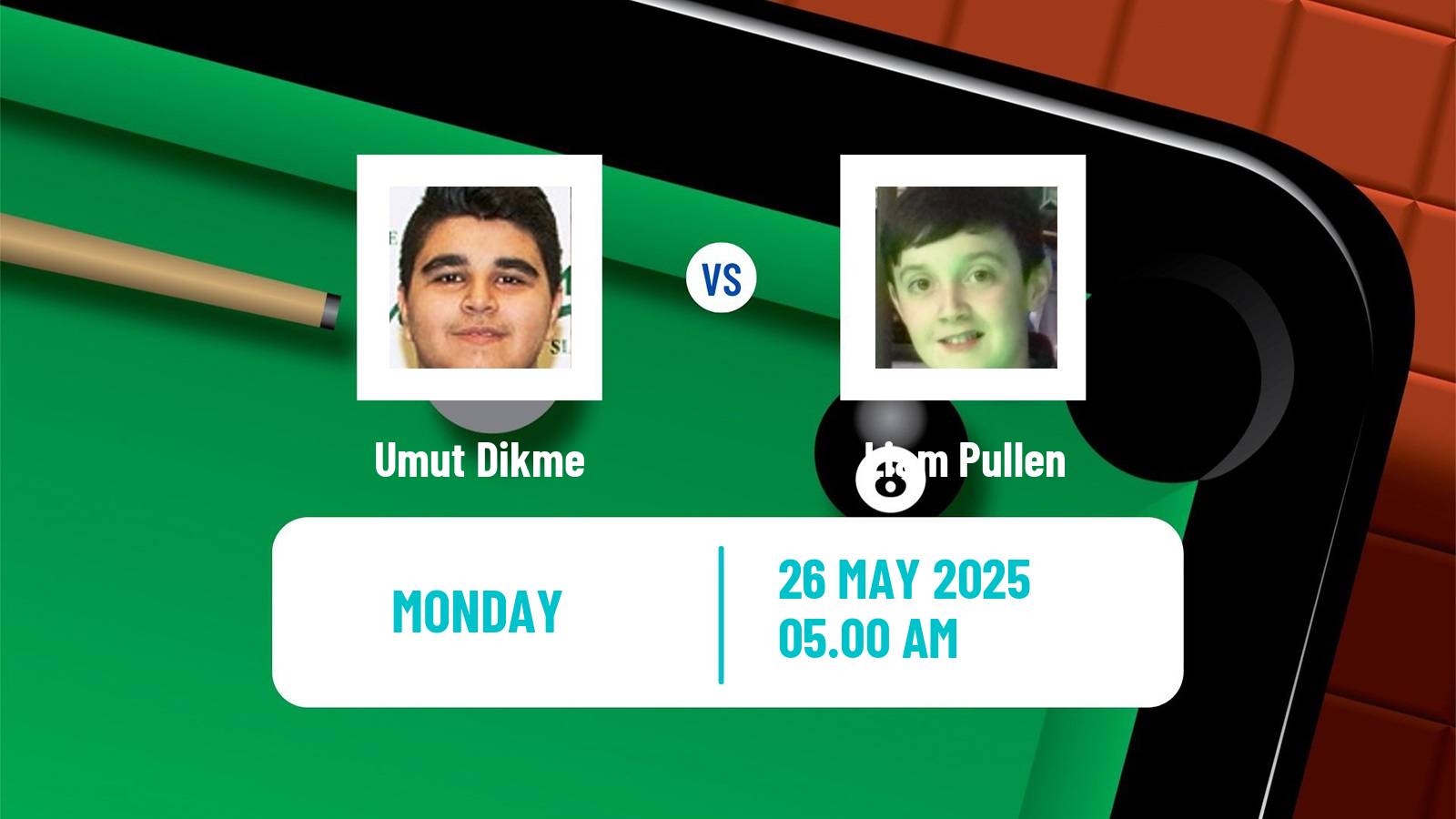 Snooker Qualifying School 1 Umut Dikme - Liam Pullen