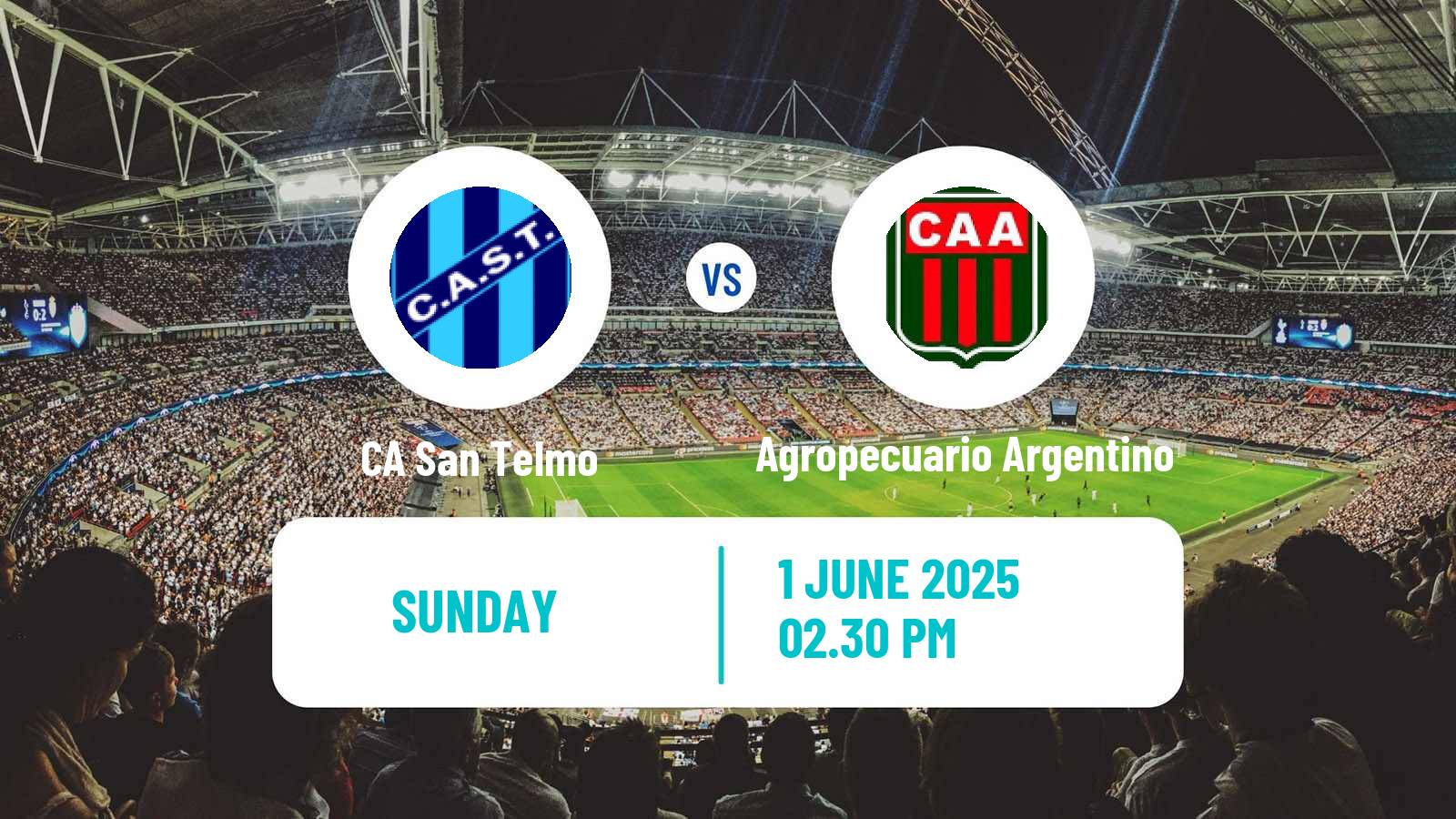 Soccer Argentinian Primera Nacional San Telmo - Agropecuario Argentino