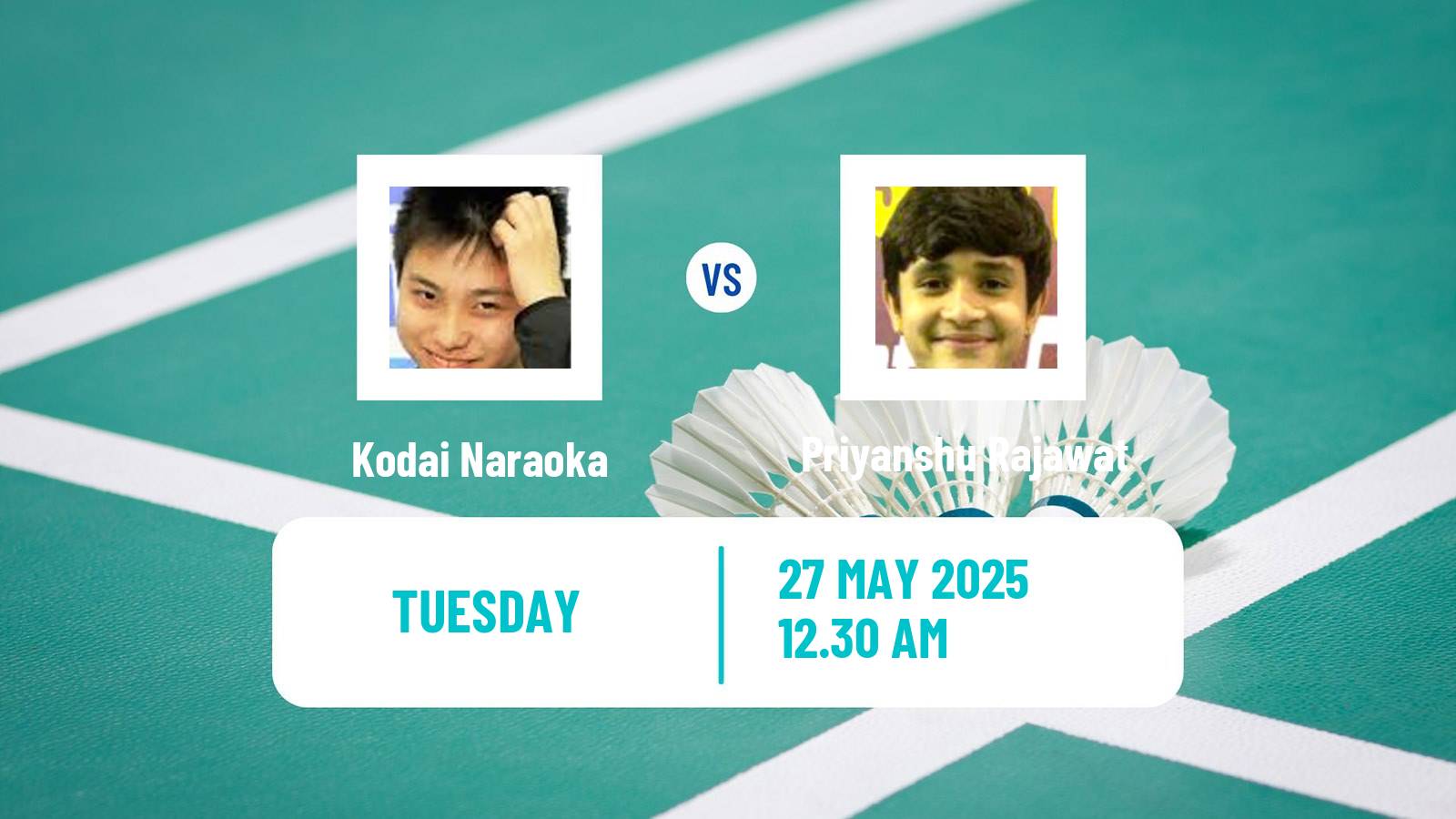 Badminton BWF World Tour Singapore Open Men Kodai Naraoka - Priyanshu Rajawat