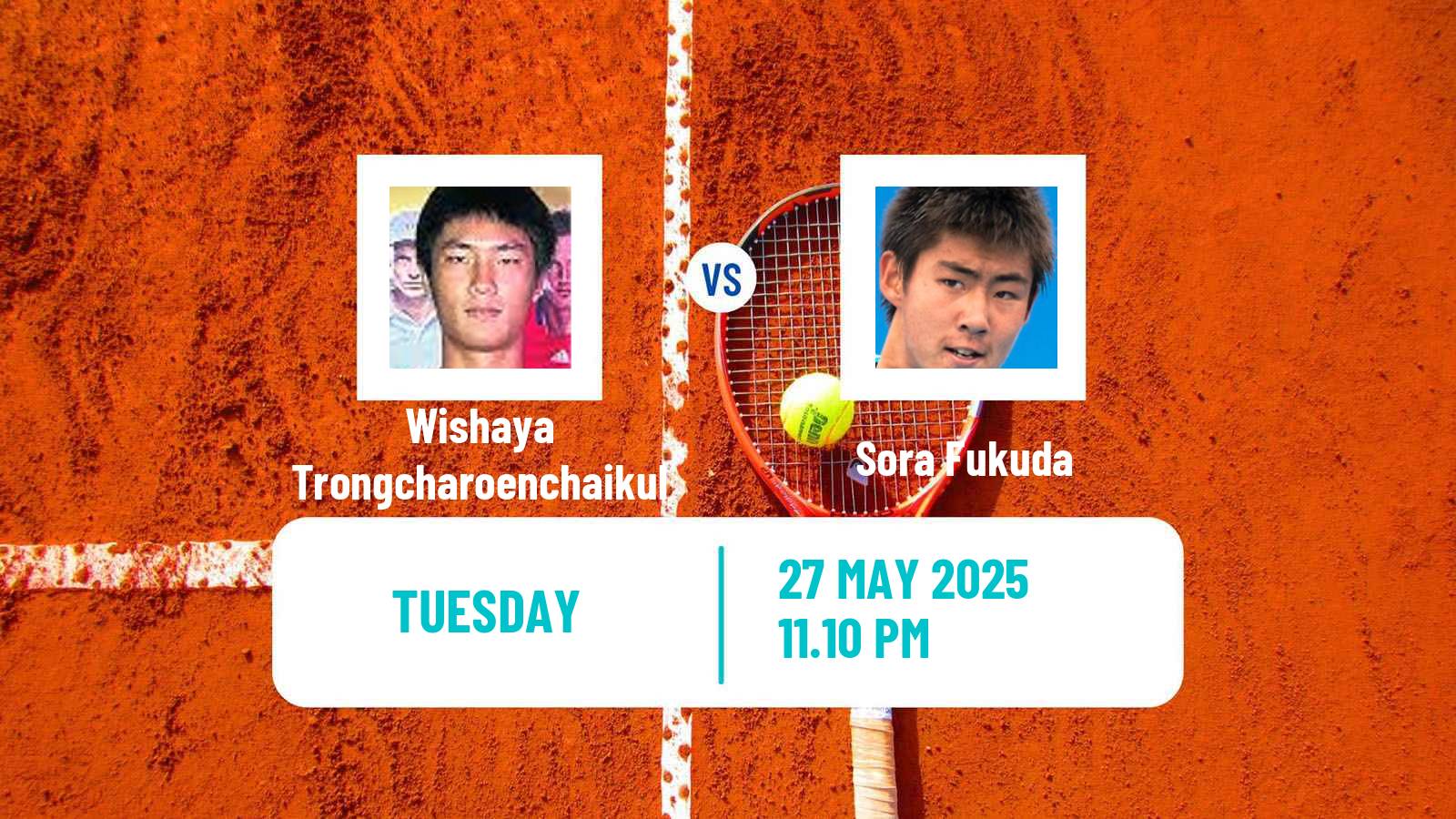Tennis ITF M15 Luan 6 Men Wishaya Trongcharoenchaikul - Sora Fukuda