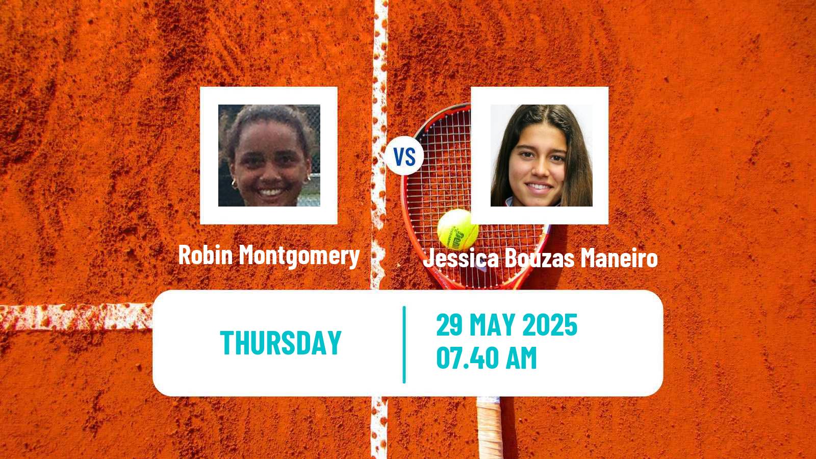 Tennis WTA Roland Garros Robin Montgomery - Jessica Bouzas Maneiro
