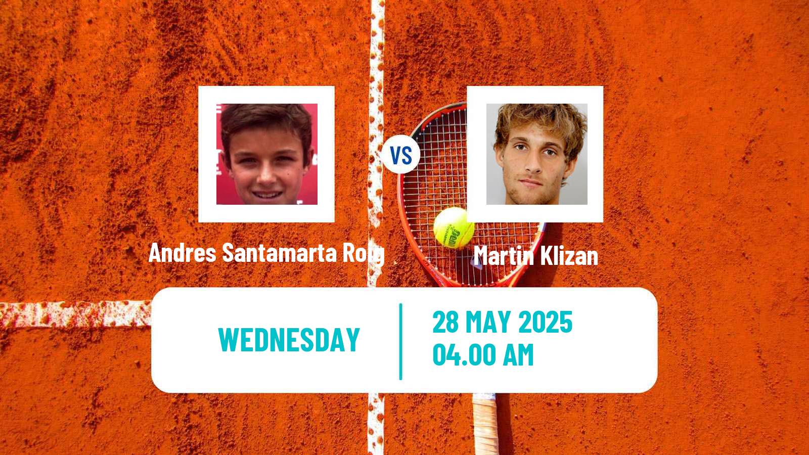 Tennis Vicenza Challenger Men Andres Santamarta Roig - Martin Klizan