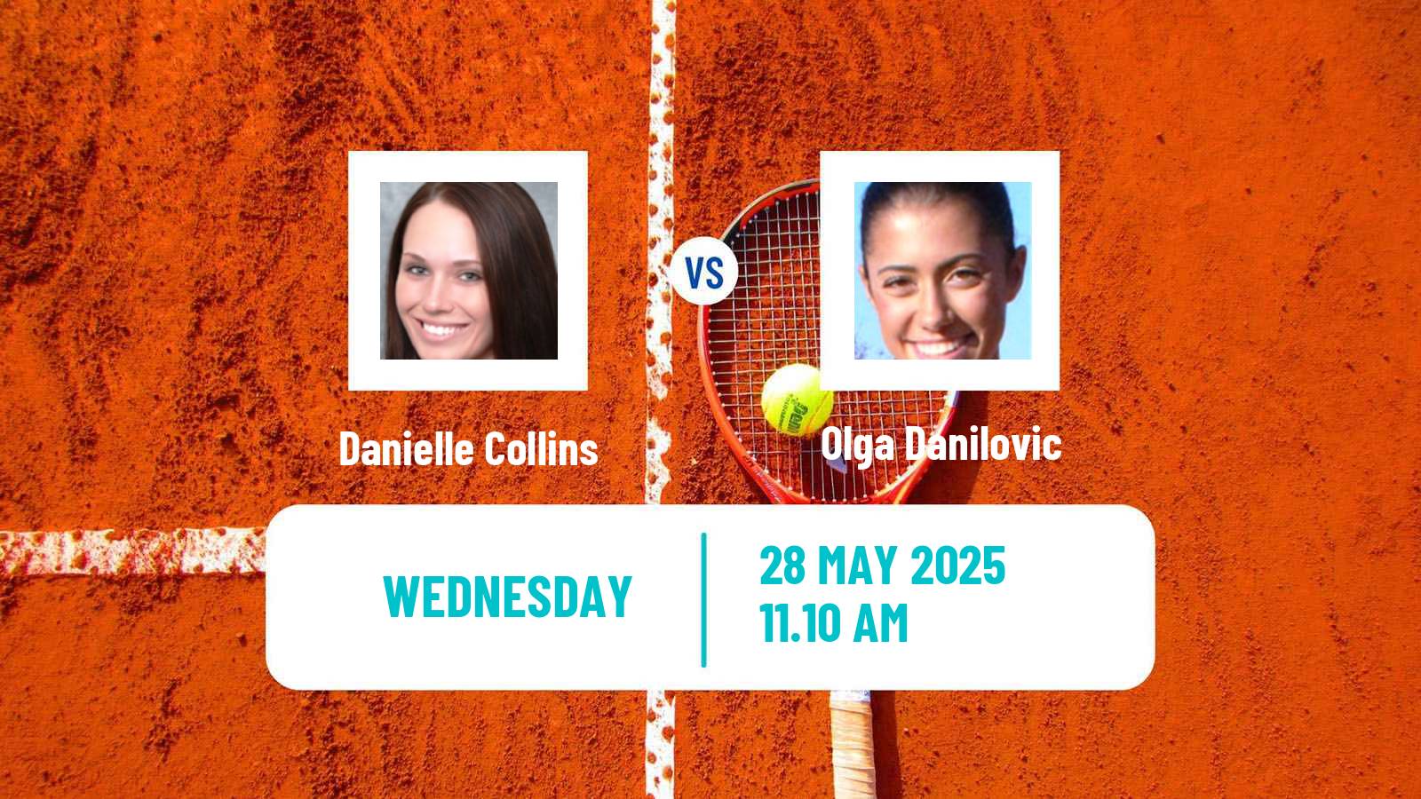 Tennis WTA Roland Garros Danielle Collins - Olga Danilovic