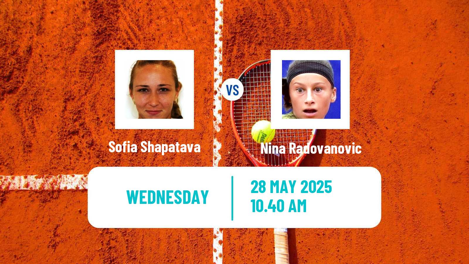 Tennis ITF W15 Merzig Women Sofia Shapatava - Nina Radovanovic