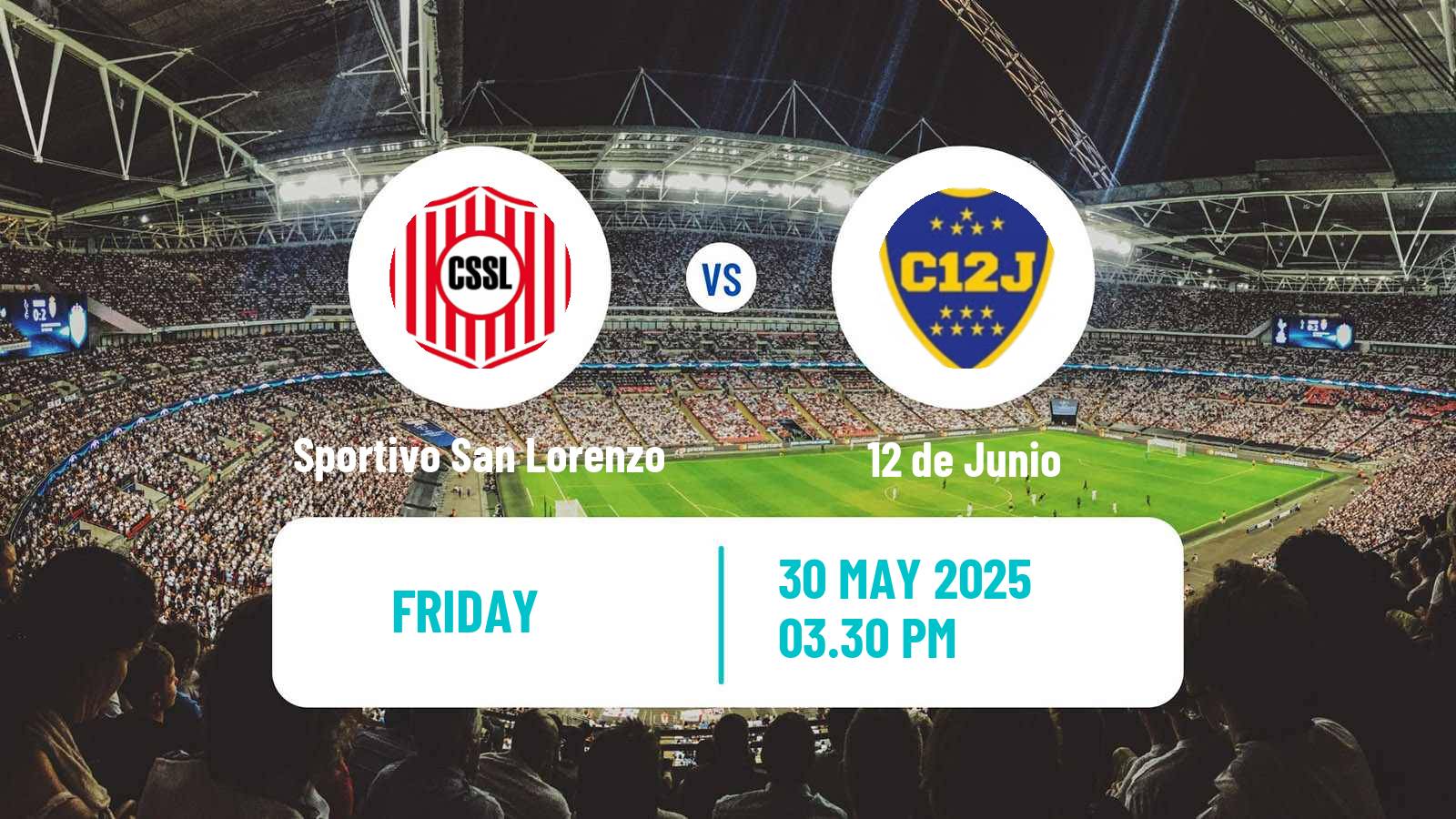 Soccer Paraguayan Division Intermedia Sportivo San Lorenzo - 12 de Junio