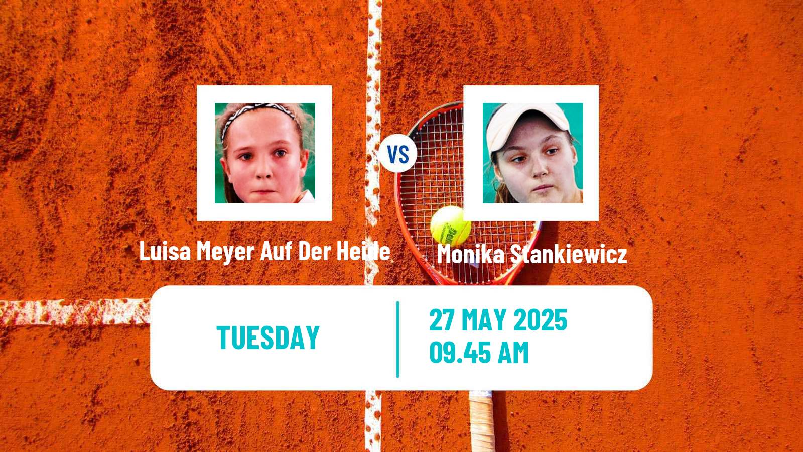 Tennis ITF W35 Warmbad Villach Women Luisa Meyer Auf Der Heide - Monika Stankiewicz