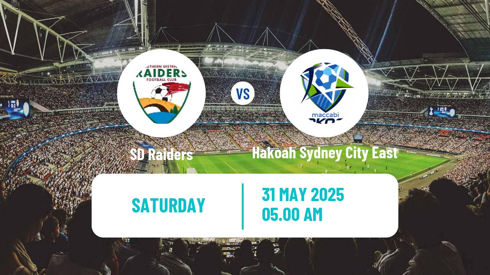 Soccer Australian NSW League One SD Raiders - Hakoah Sydney City East