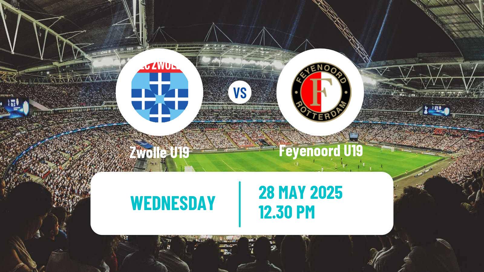 Soccer Dutch Eredivisie U19 Zwolle U19 - Feyenoord U19