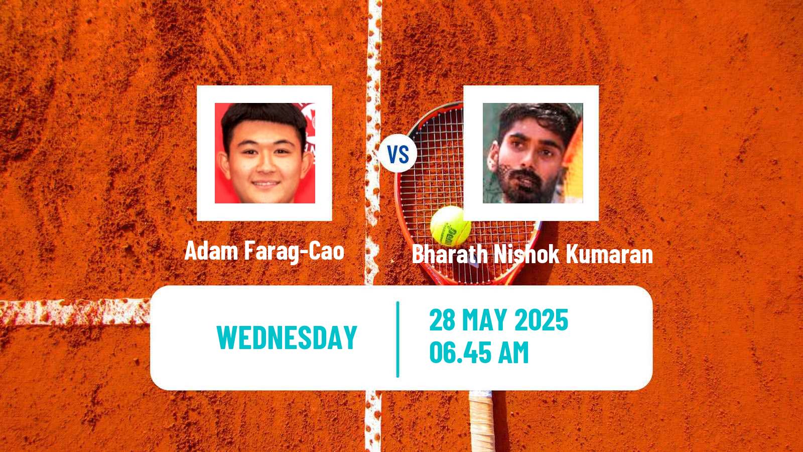 Tennis ITF M15 Tashkent 2 Men Adam Farag-Cao - Bharath Nishok Kumaran