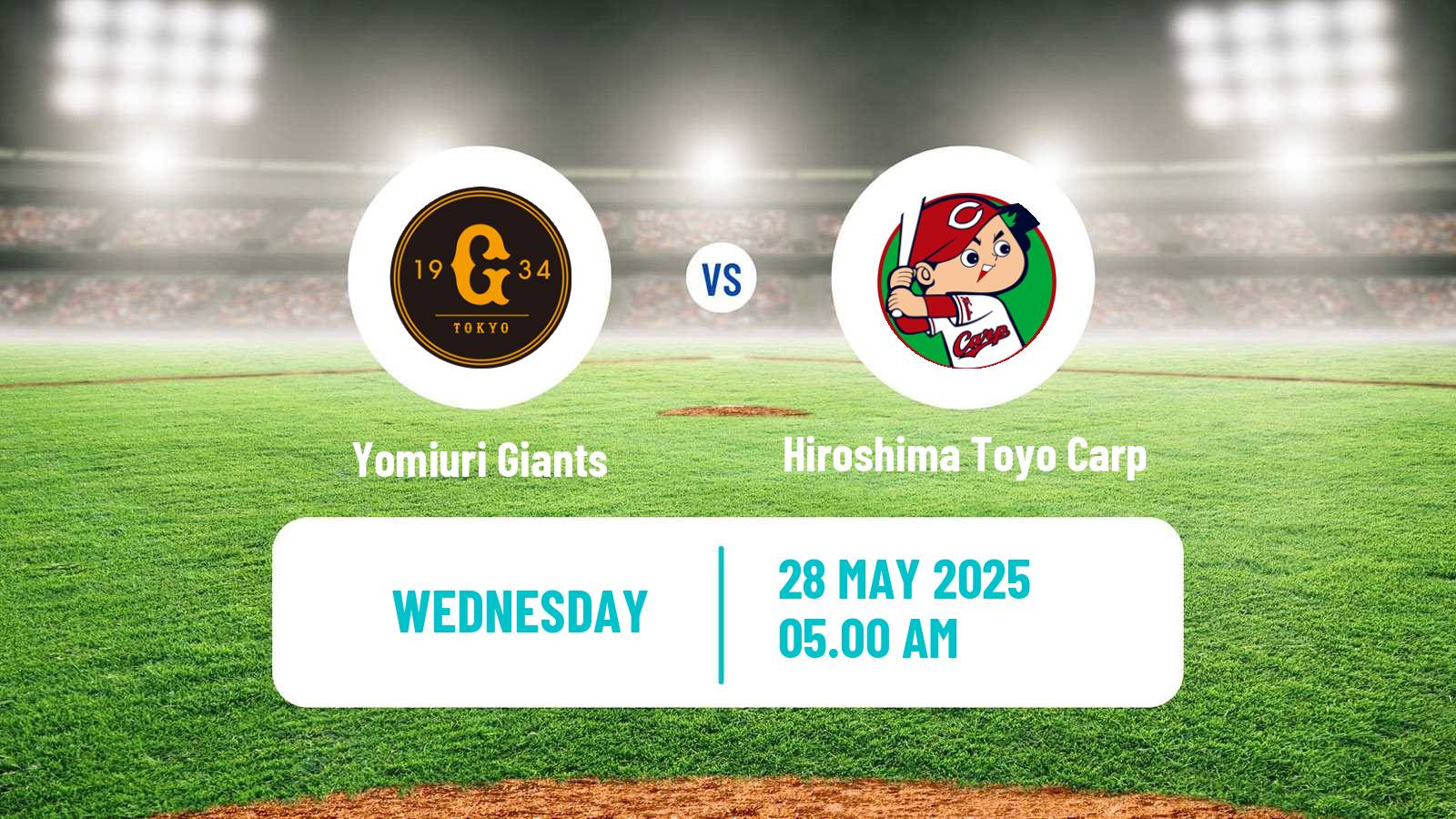 Baseball NPB Yomiuri Giants - Hiroshima Toyo Carp