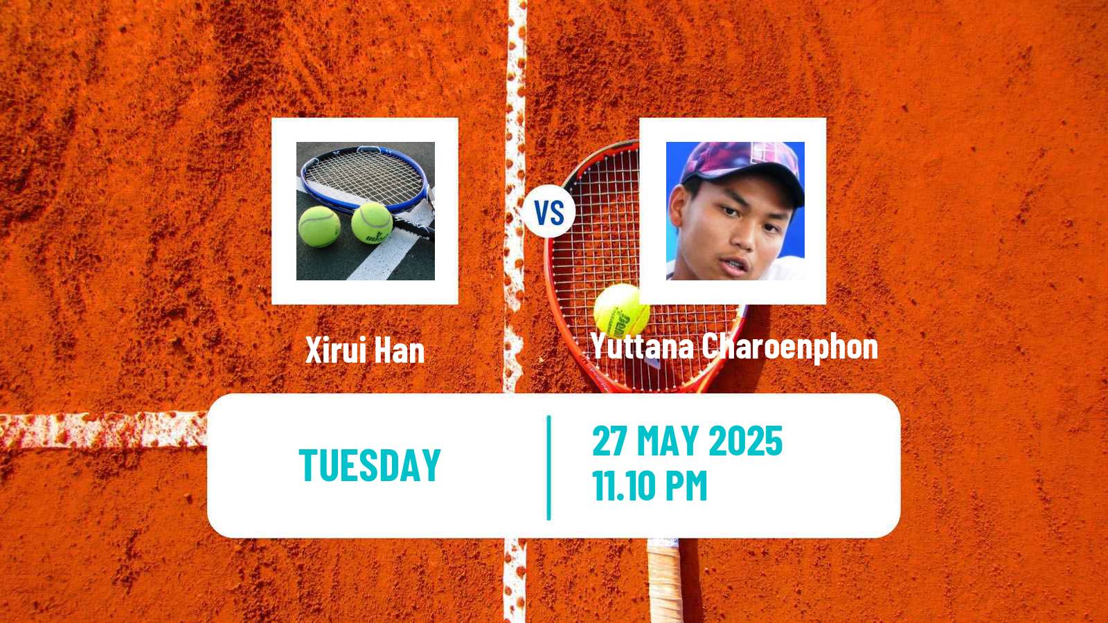 Tennis ITF M15 Luan 6 Men Xirui Han - Yuttana Charoenphon