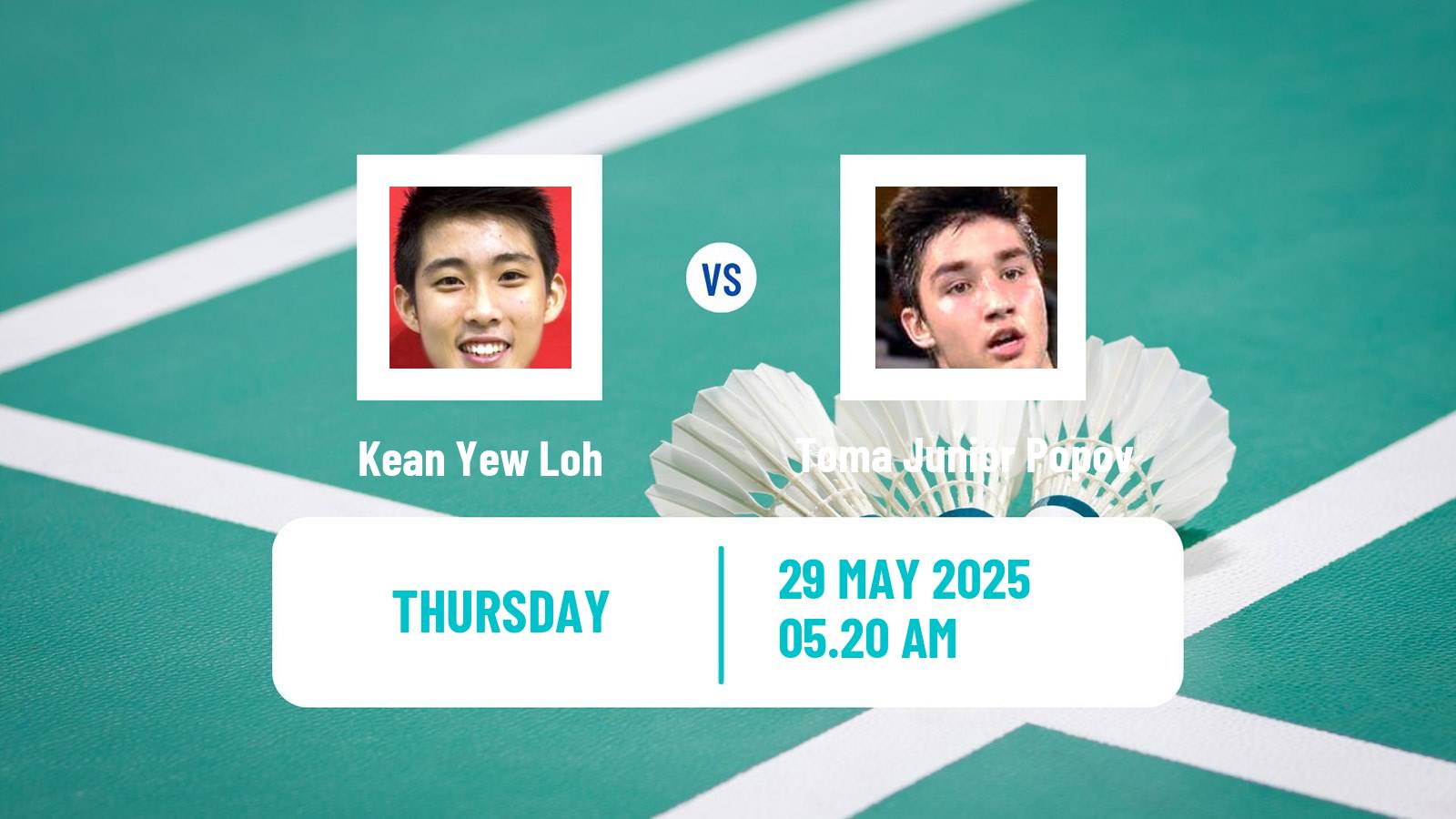 Badminton BWF World Tour Singapore Open Men Kean Yew Loh - Toma Junior Popov