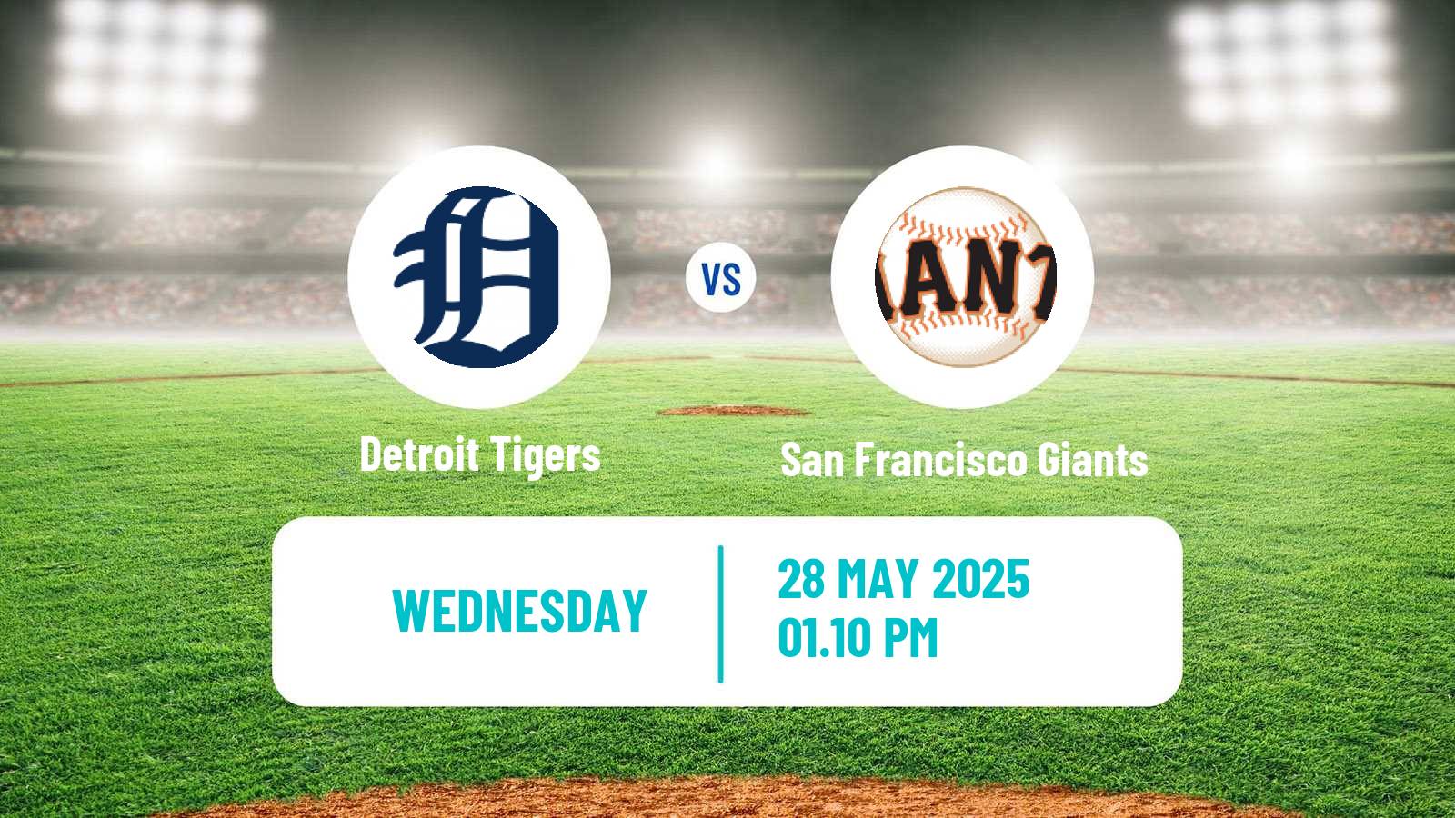 Baseball MLB Detroit Tigers - San Francisco Giants