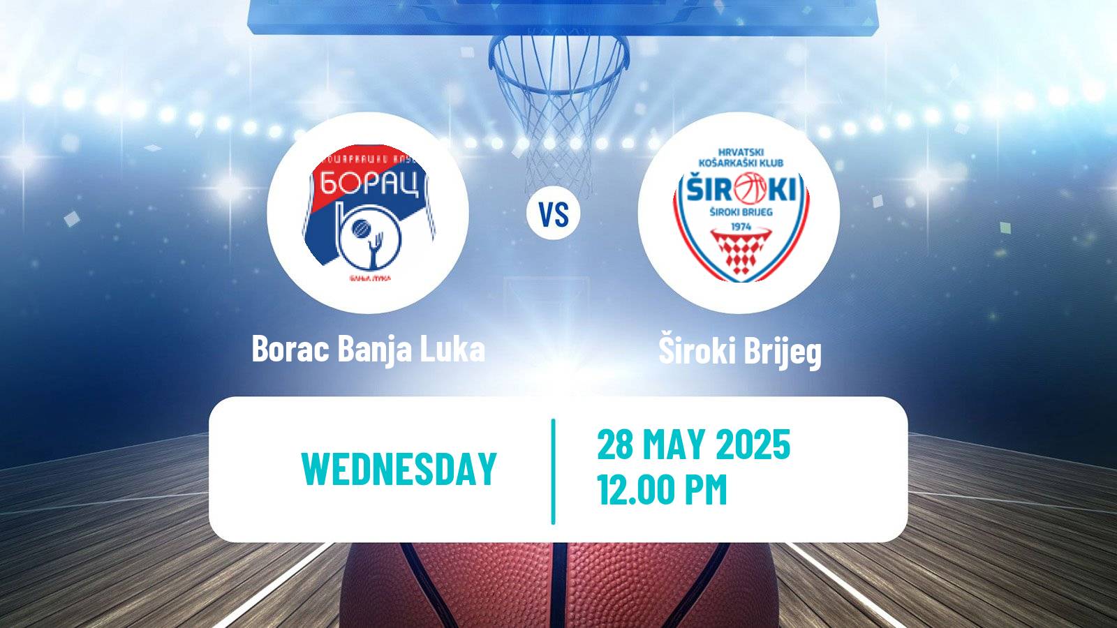 Basketball Bosnian Prvenstvo Basketball Borac Banja Luka - Široki Brijeg