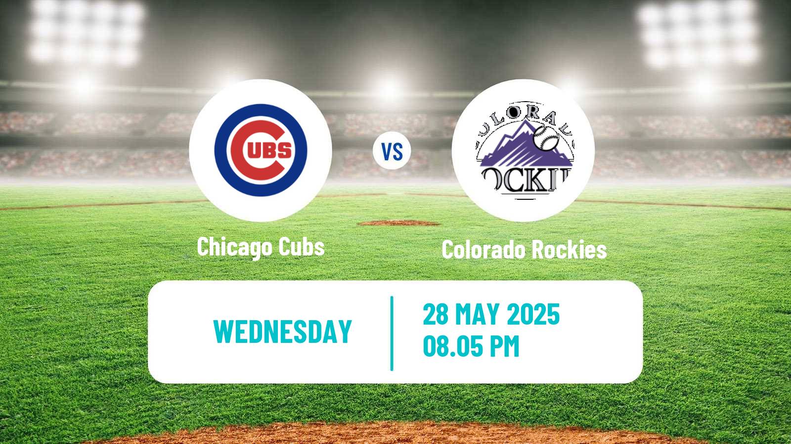 Baseball MLB Chicago Cubs - Colorado Rockies