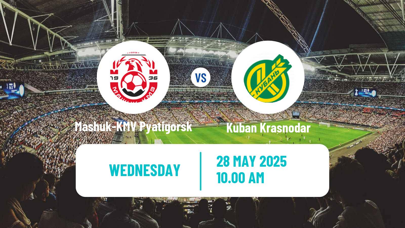 Soccer Russian FNL 2 Division A Gold Mashuk-KMV Pyatigorsk - Kuban Krasnodar
