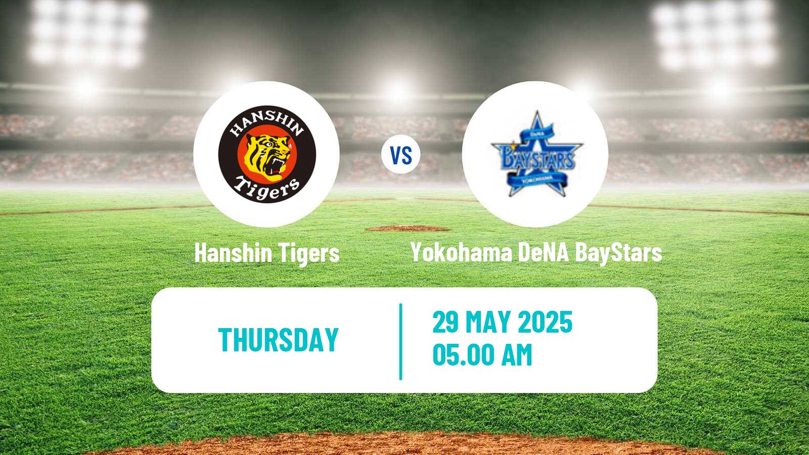 Baseball NPB Hanshin Tigers - Yokohama DeNA BayStars