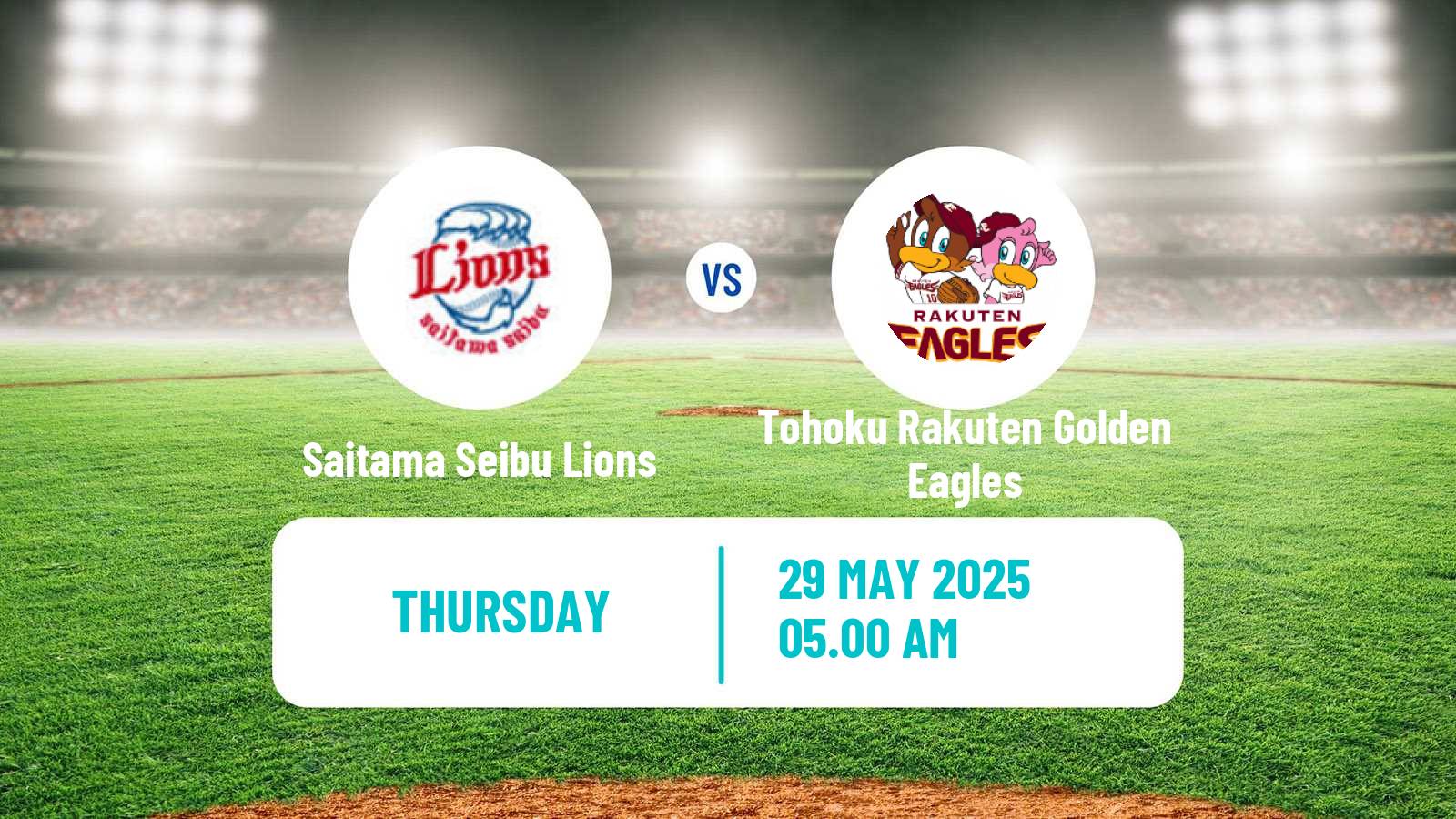 Baseball NPB Saitama Seibu Lions - Tohoku Rakuten Golden Eagles