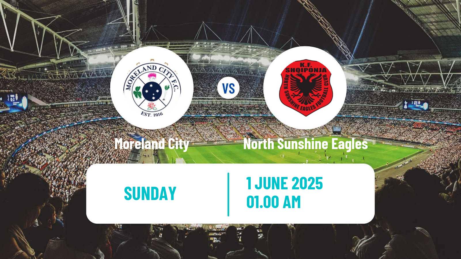 Soccer Australian Victoria Premier League Moreland City - North Sunshine Eagles