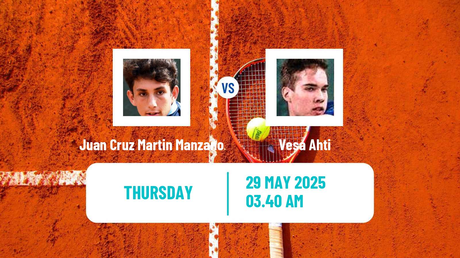 Tennis ITF M15 Tsaghkadzor Men Juan Cruz Martin Manzano - Vesa Ahti