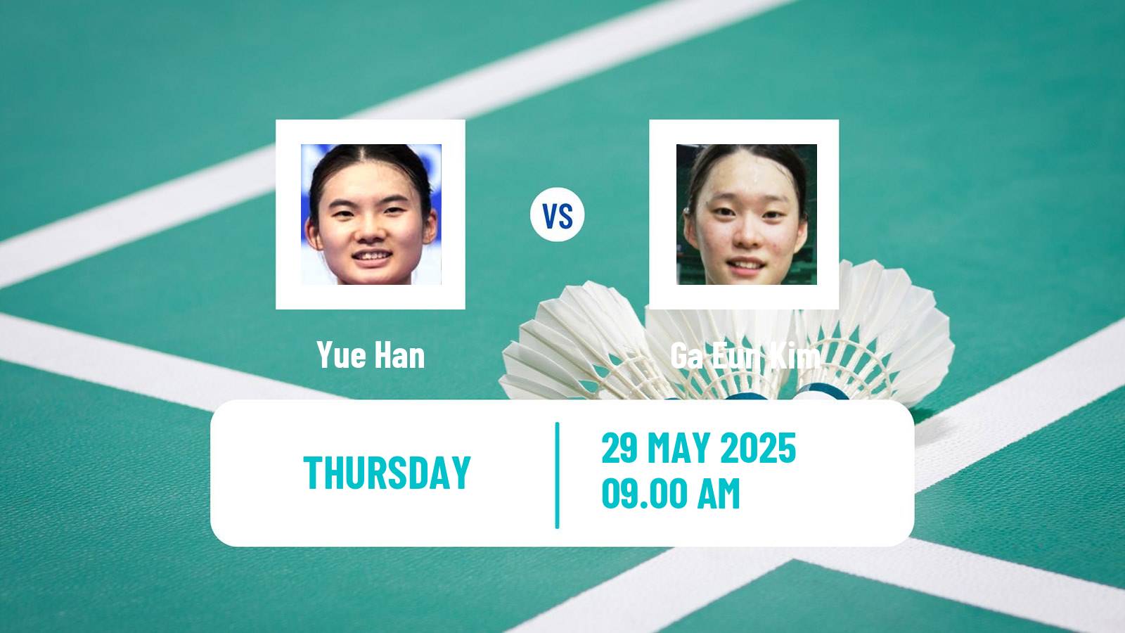 Badminton BWF World Tour Singapore Open Women Yue Han - Ga Eun Kim