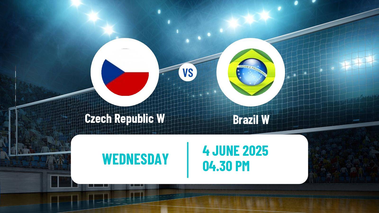 Volleyball Nations League Volleyball Women Czech Republic W - Brazil W