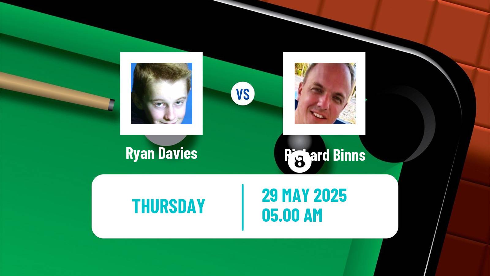 Snooker Qualifying School 2 Ryan Davies - Richard Binns